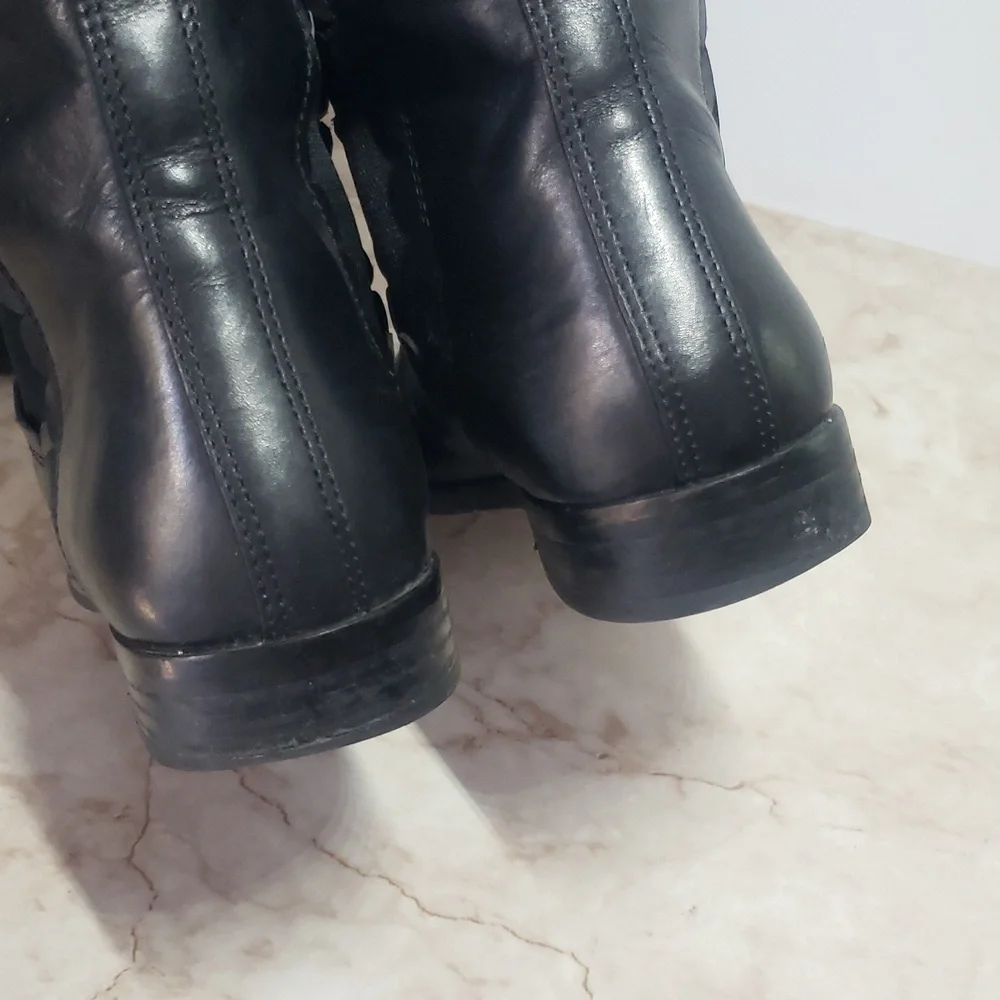 Kate Spade Elegant Black Knee-High Pull On Boots Size 7